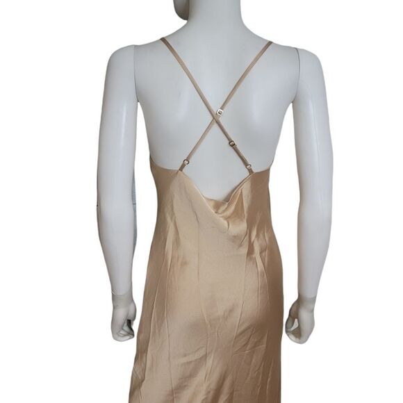 Show Me Your MuMu Tuscany Maxi Slip Dress in Champagne Luxe Satin - Picture 7 of 11